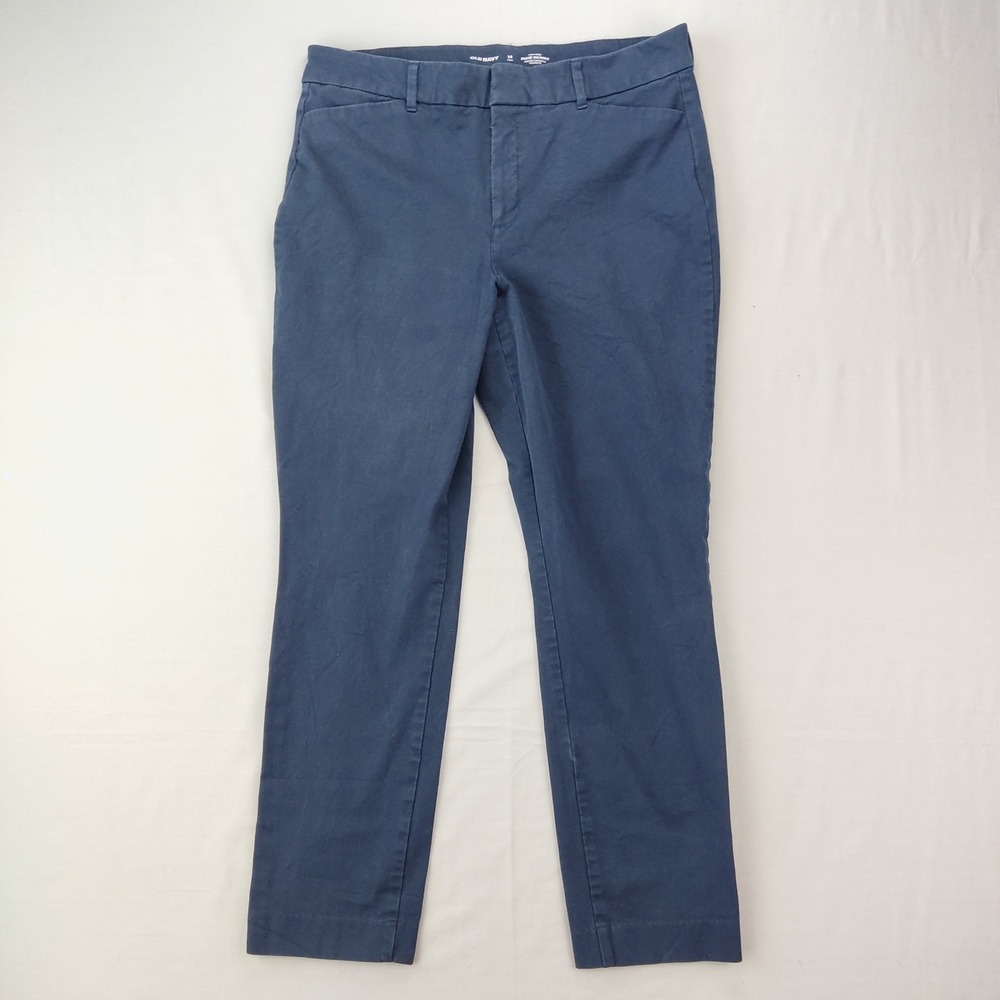 Old Navy Pants Women 14 Tall Navy Blue Pixie Skinny High Rise Stretch Chino